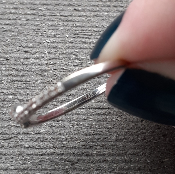 Cushion Emerald Contour Diamond Bridal Set 14kt White Gold - Picture 7 of 7